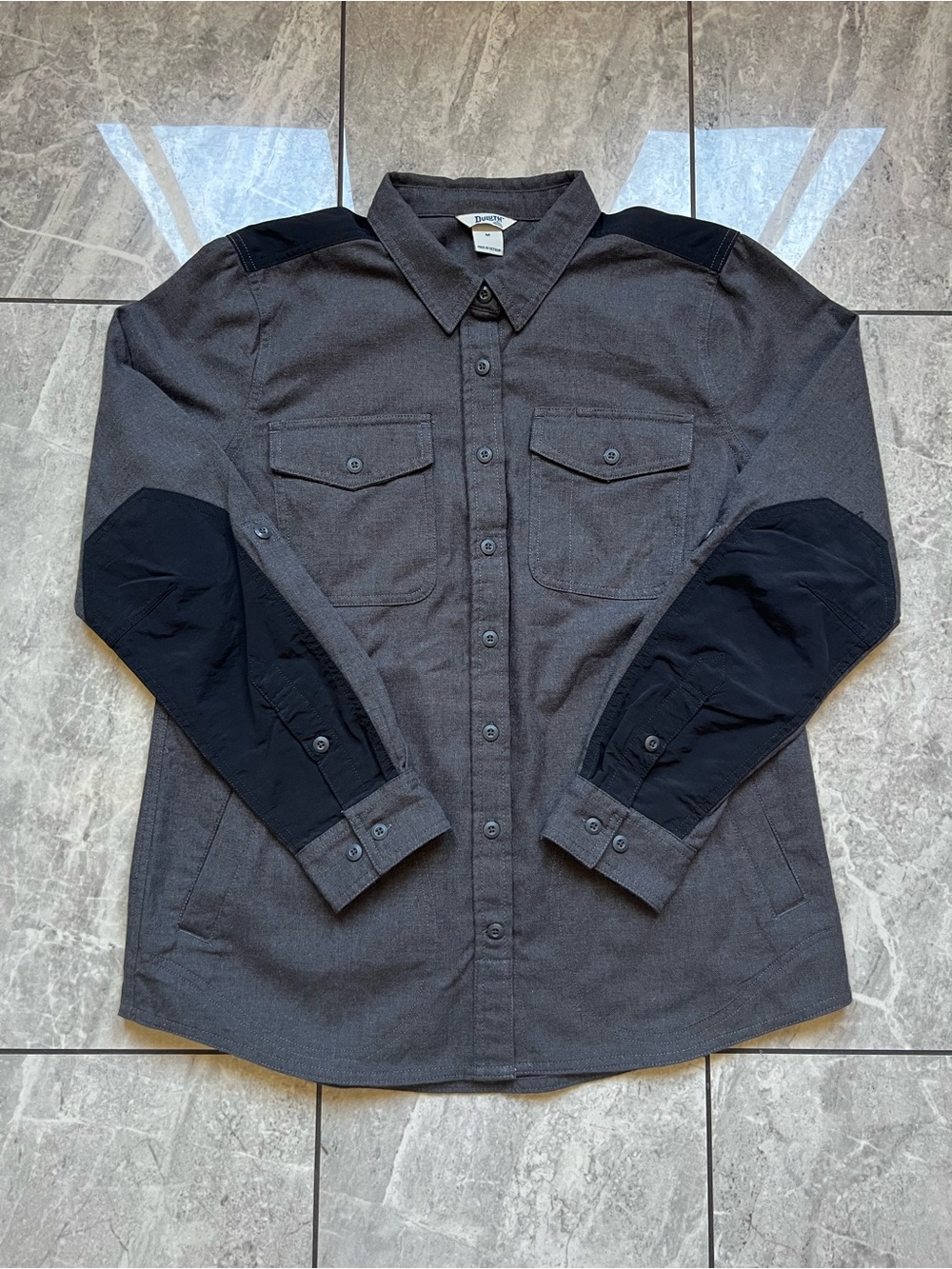 Duluth Trading Co. Women’s Flannel Shirt Jacket Gray Size M Heavy Outdoor Winter